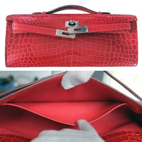 hermes kelly cut clutch crocodile|Hermes kelly crocodile sale.